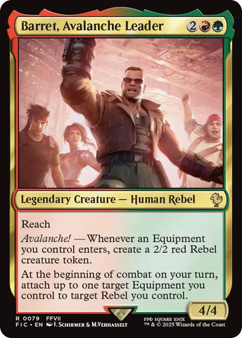 Barret, Avalanche Leader (Surge Foil) [FINAL FANTASY Commander] Magic: The Gathering