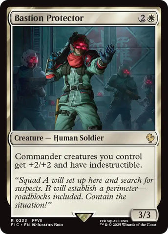 Bastion Protector (Surge Foil) [FINAL FANTASY Commander] Magic: The Gathering