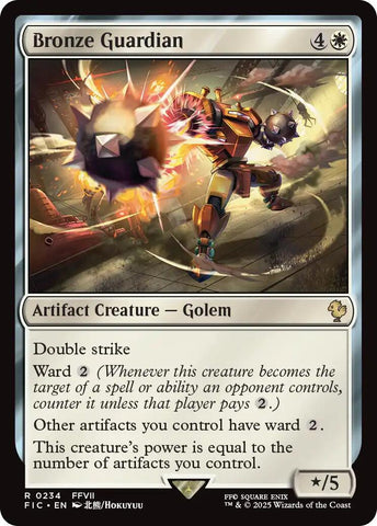 Bronze Guardian (Surge Foil) [FINAL FANTASY Commander] Magic: The Gathering