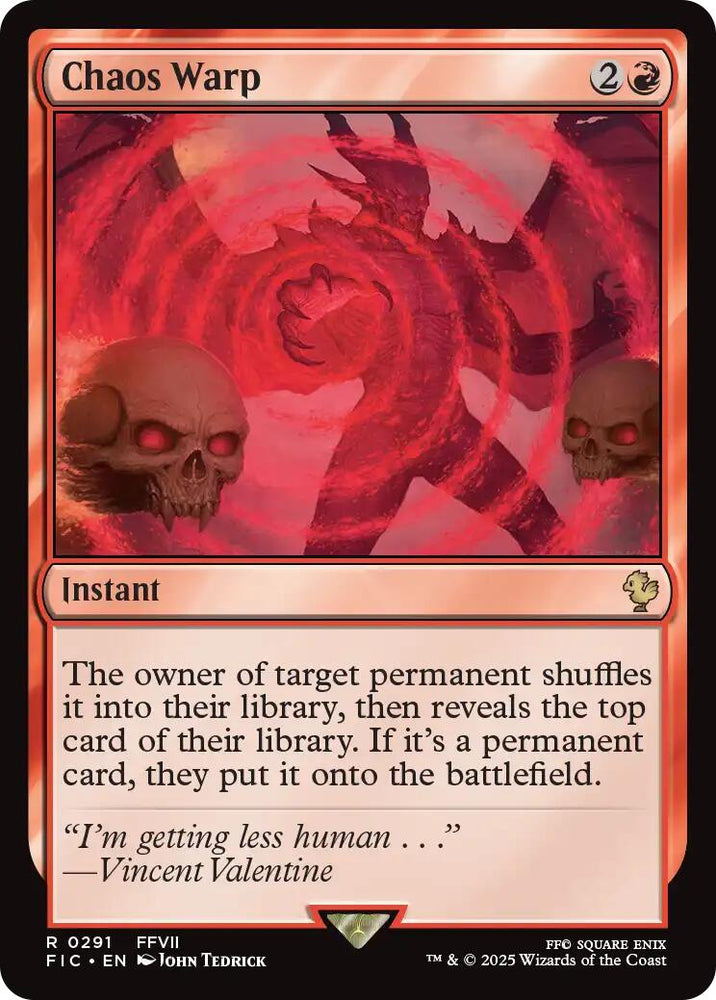 Chaos Warp (Surge Foil) [FINAL FANTASY Commander] Magic: The Gathering