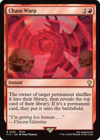 Chaos Warp (Surge Foil) [FINAL FANTASY Commander] Magic: The Gathering