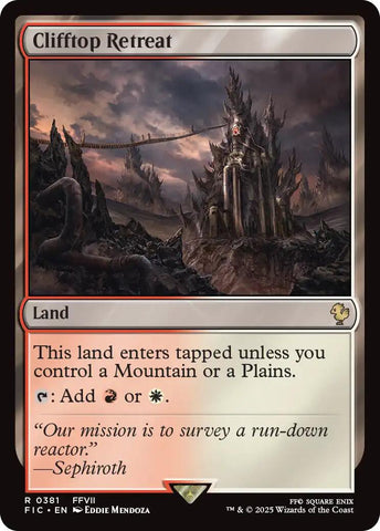 Clifftop Retreat (Surge Foil) [FINAL FANTASY Commander] Magic: The Gathering