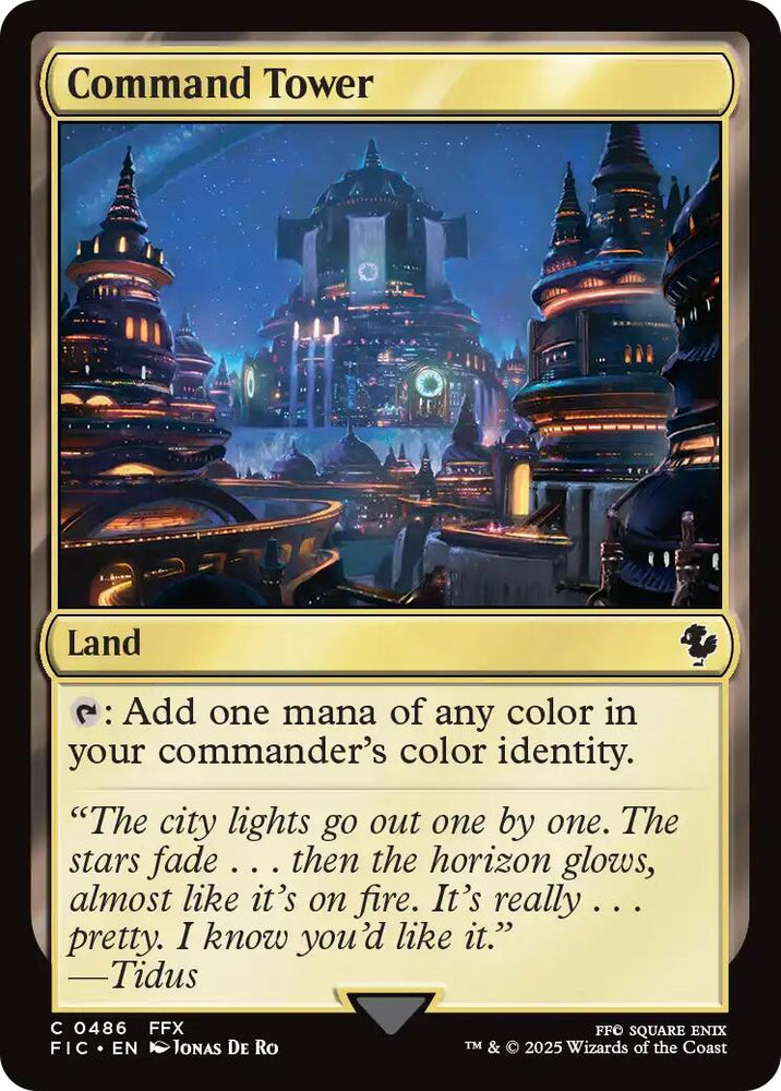 Command Tower (0486) (Surge Foil) [FINAL FANTASY Commander] Magic: The Gathering