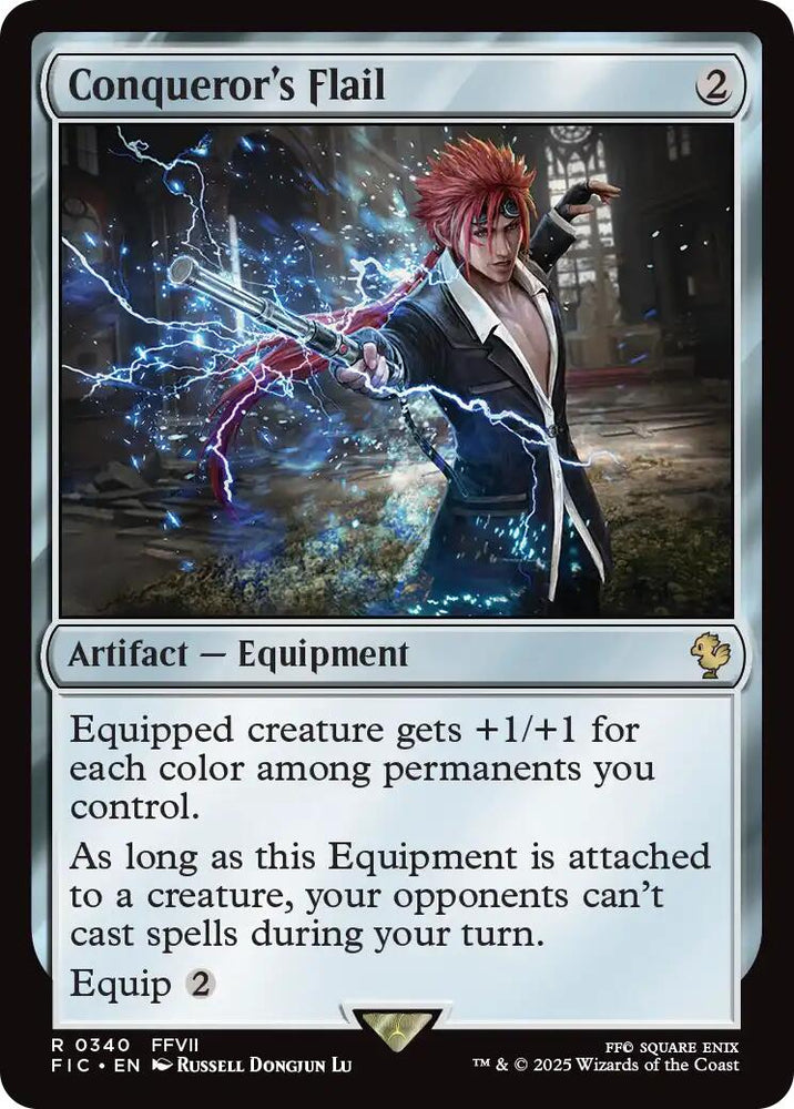 Conqueror's Flail (Surge Foil) [FINAL FANTASY Commander] Magic: The Gathering