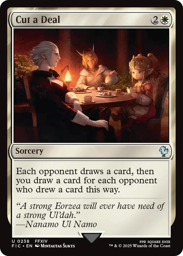 Cut a Deal (Surge Foil) [FINAL FANTASY Commander] Magic: The Gathering