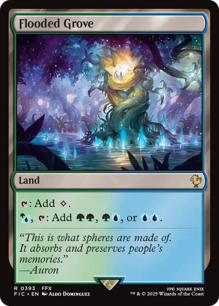 Flooded Grove (Surge Foil) [FINAL FANTASY Commander] Magic: The Gathering