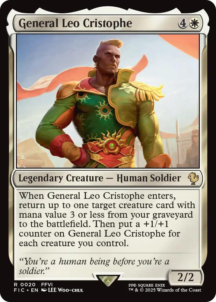 General Leo Cristophe (Surge Foil) [FINAL FANTASY Commander] Magic: The Gathering