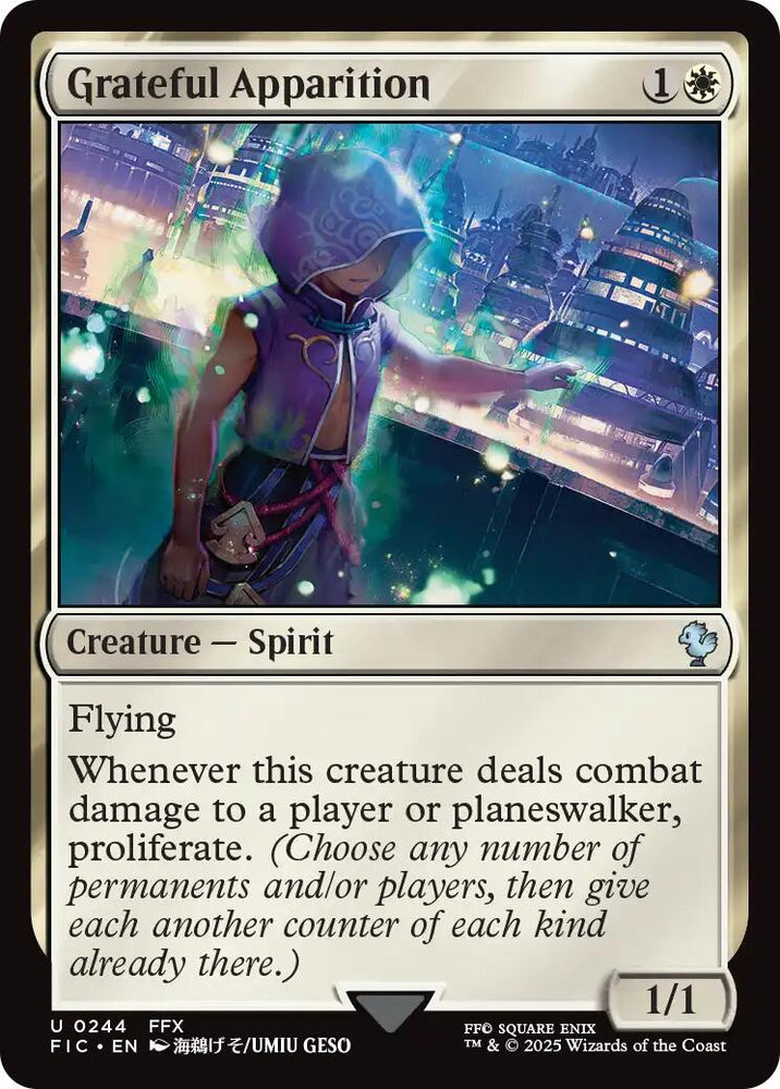Grateful Apparition (Surge Foil) [FINAL FANTASY Commander] Magic: The Gathering