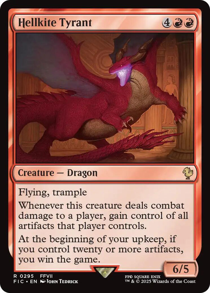 Hellkite Tyrant (Surge Foil) [FINAL FANTASY Commander] Magic: The Gathering