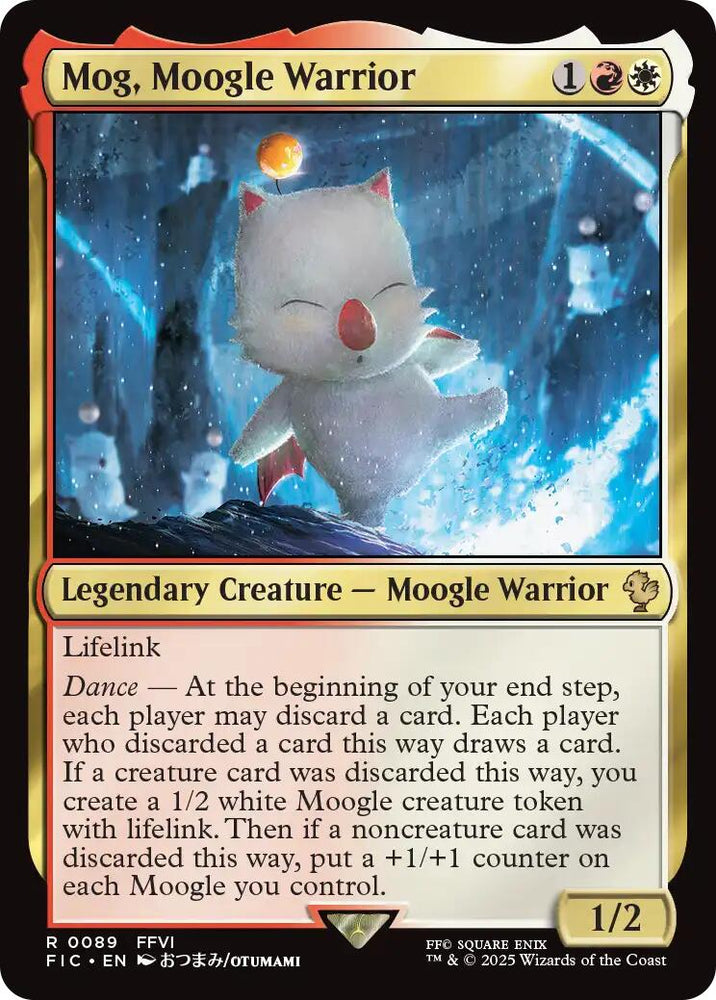 Mog, Moogle Warrior (Surge Foil) [FINAL FANTASY Commander] Magic: The Gathering