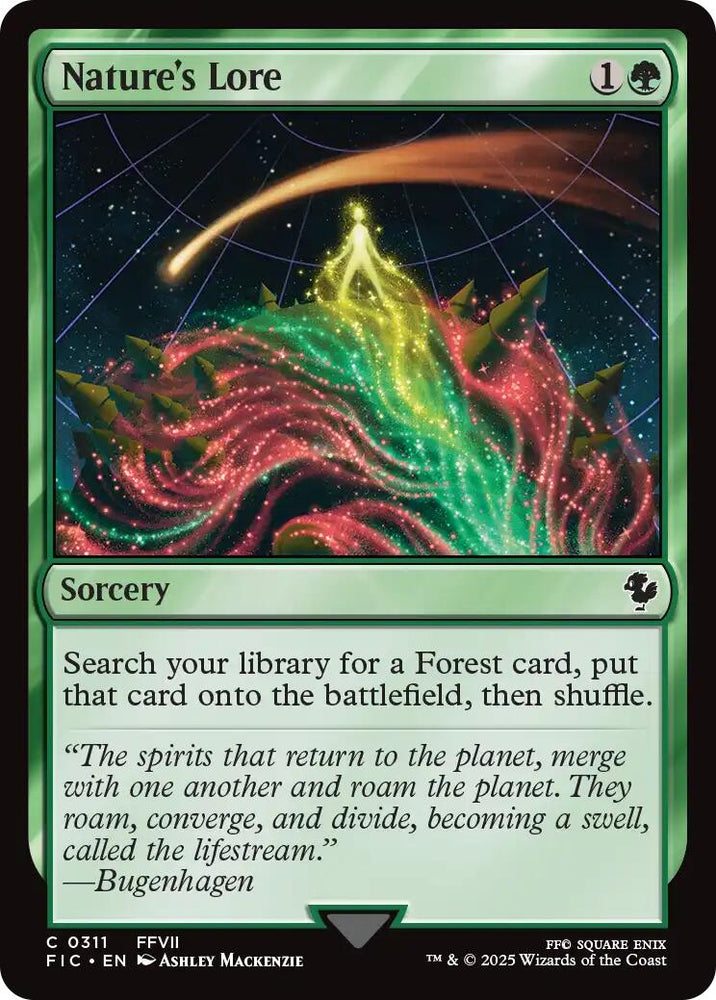 Nature's Lore (Surge Foil) [FINAL FANTASY Commander] Magic: The Gathering
