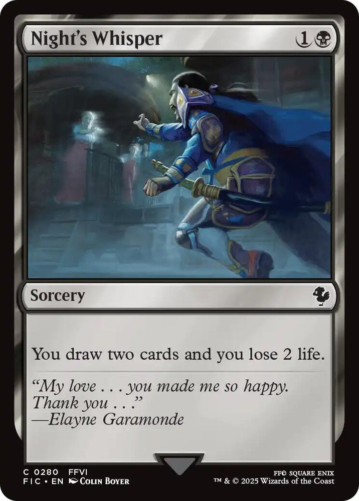 Night's Whisper (Surge Foil) [FINAL FANTASY Commander] Magic: The Gathering