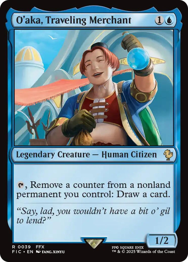 O'aka, Traveling Merchant (Surge Foil) [FINAL FANTASY Commander] Magic: The Gathering