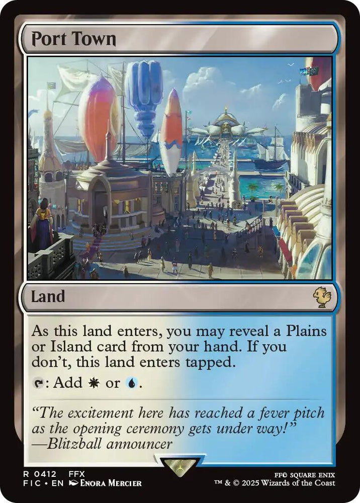 Port Town (Surge Foil) [FINAL FANTASY Commander] Magic: The Gathering
