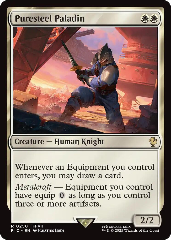 Puresteel Paladin (Surge Foil) [FINAL FANTASY Commander] Magic: The Gathering