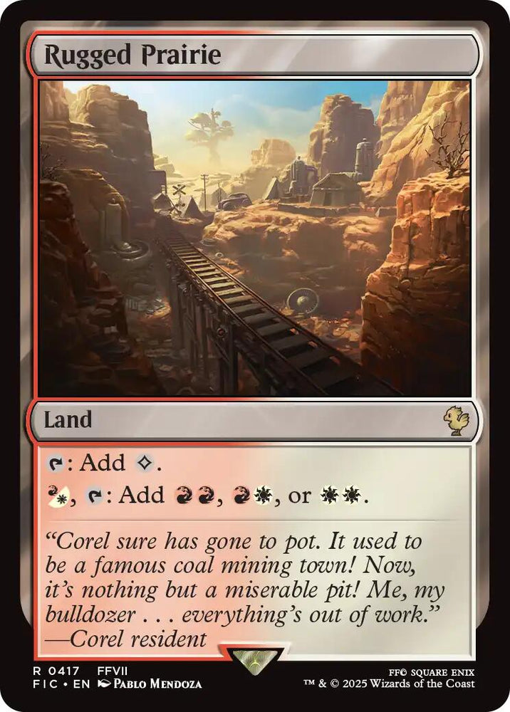 Rugged Prairie (Surge Foil) [FINAL FANTASY Commander] Magic: The Gathering