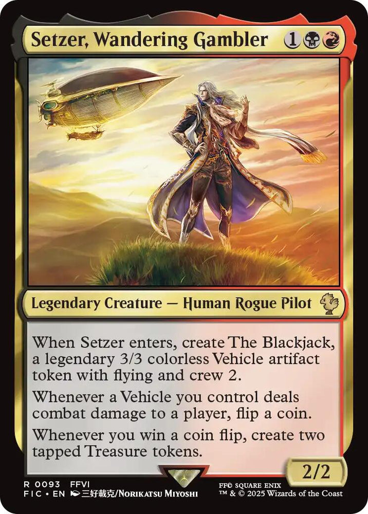 Setzer, Wandering Gambler (Surge Foil) [FINAL FANTASY Commander] Magic: The Gathering