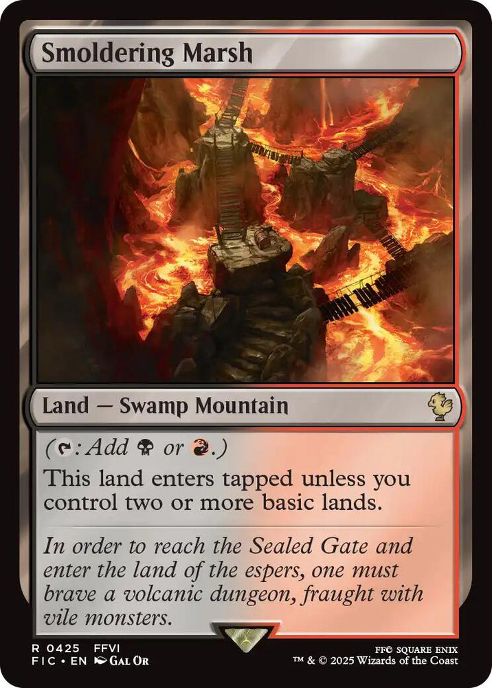 Smoldering Marsh (Surge Foil) [FINAL FANTASY Commander] Magic: The Gathering