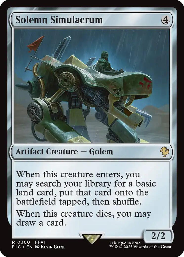 Solemn Simulacrum (Surge Foil) [FINAL FANTASY Commander] Magic: The Gathering