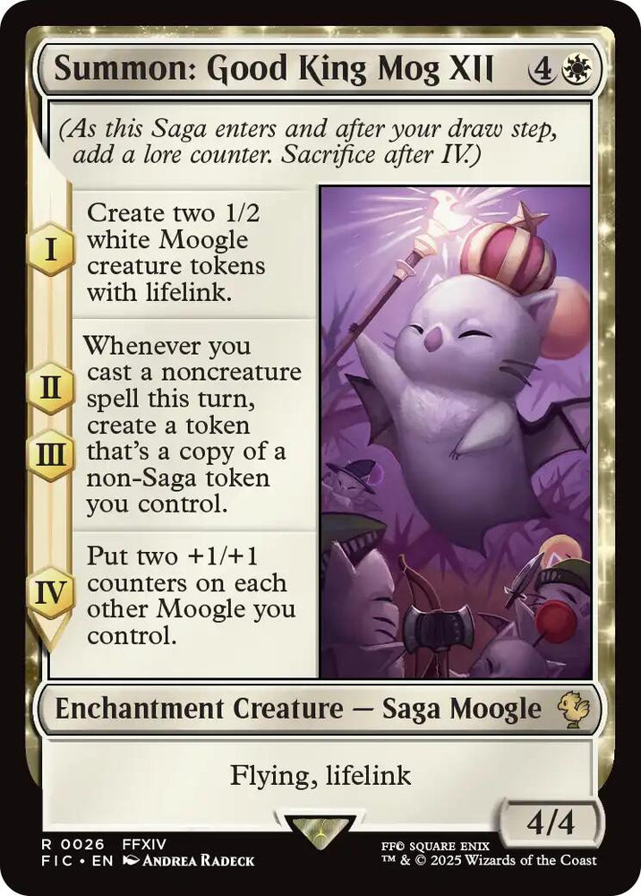 Summon: Good King Mog XII (Surge Foil) [FINAL FANTASY Commander] Magic: The Gathering
