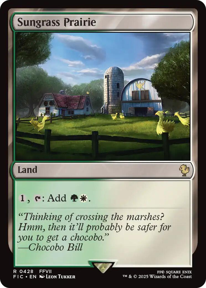 Sungrass Prairie (Surge Foil) [FINAL FANTASY Commander] Magic: The Gathering