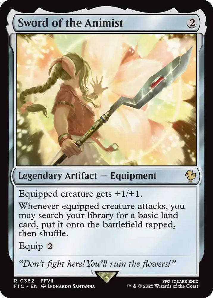 Sword of the Animist (Surge Foil) [FINAL FANTASY Commander] Magic: The Gathering