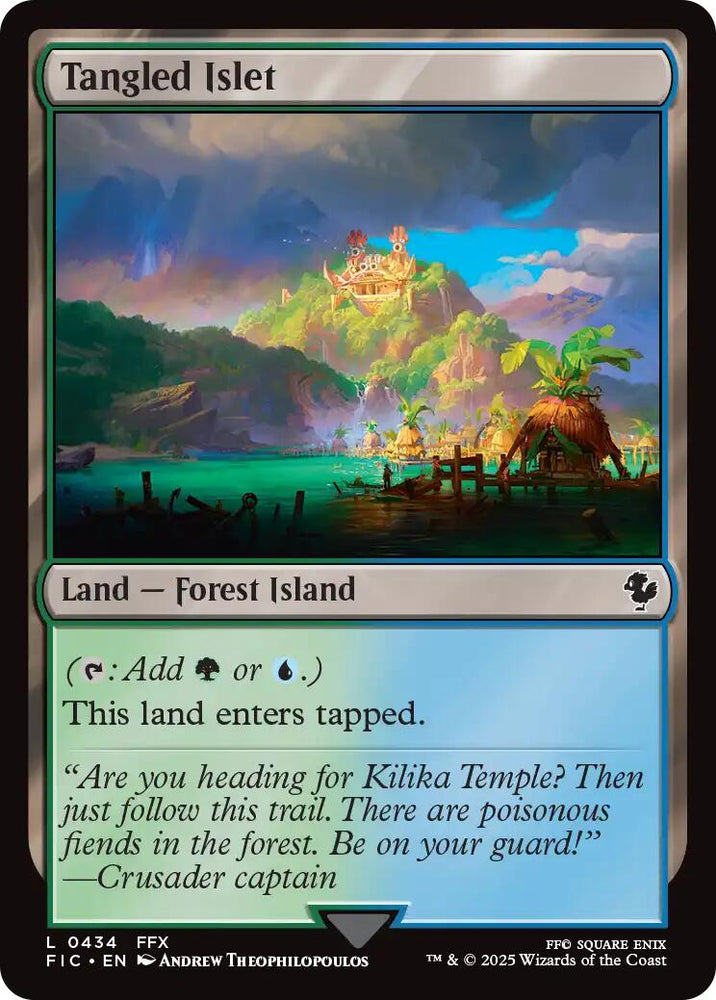 Tangled Islet (Surge Foil) [FINAL FANTASY Commander] Magic: The Gathering
