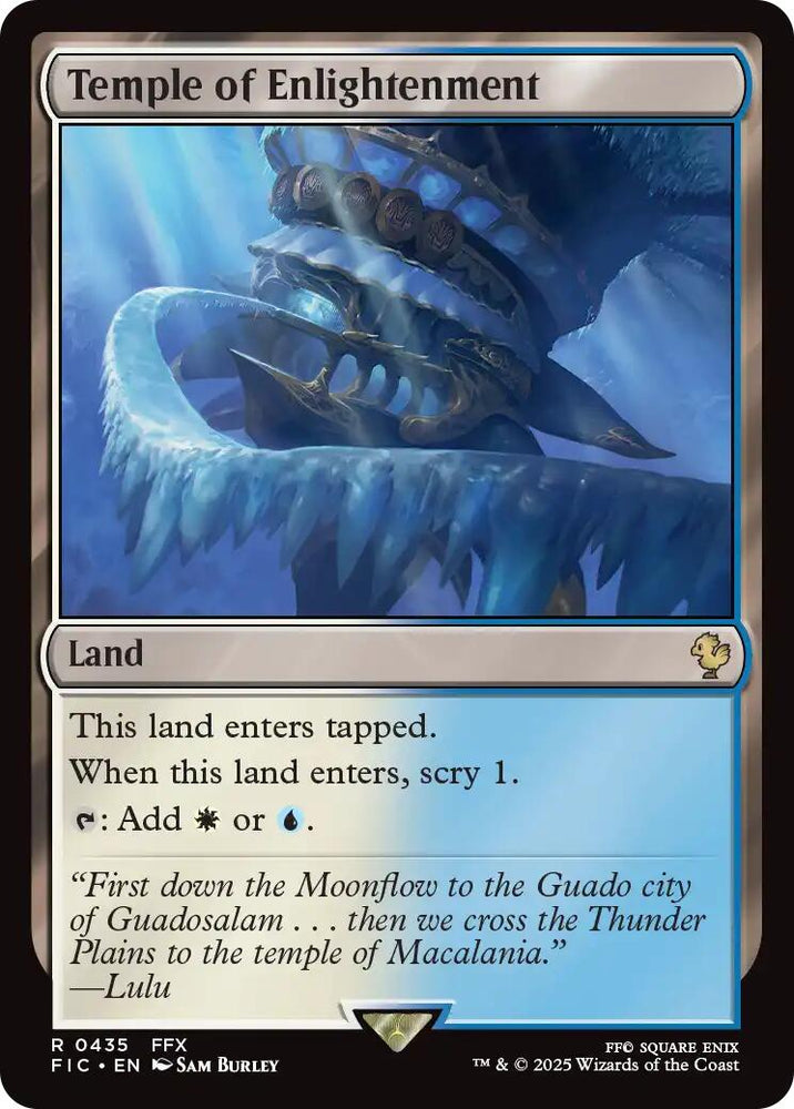 Temple of Enlightenment (Surge Foil) [FINAL FANTASY Commander] Magic: The Gathering