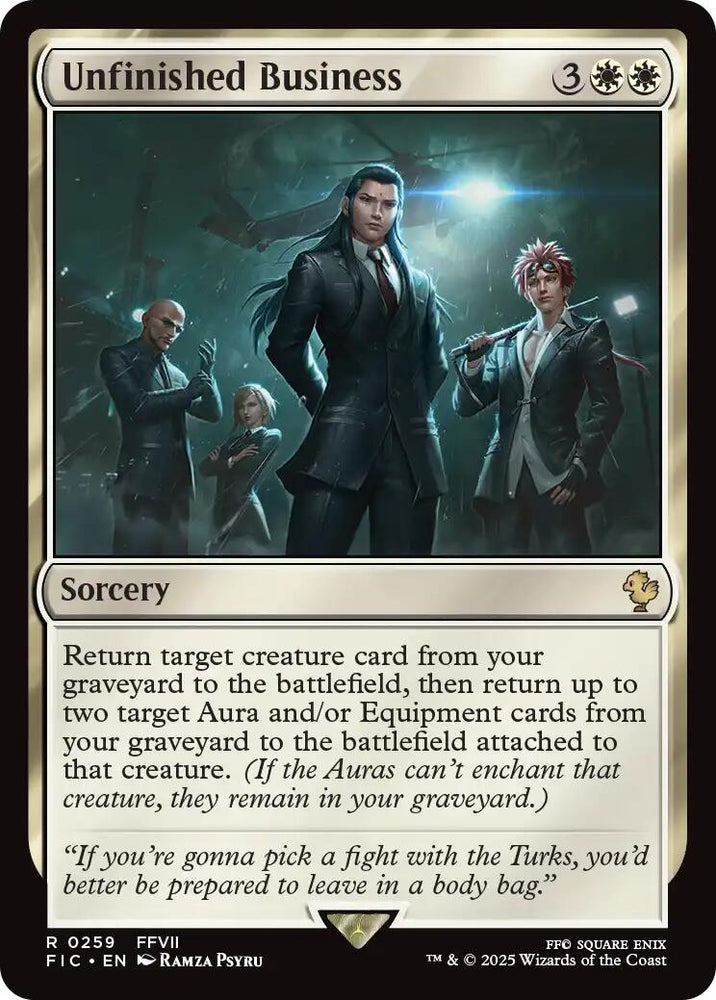 Unfinished Business (Surge Foil) [FINAL FANTASY Commander] Magic: The Gathering
