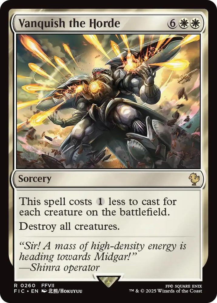 Vanquish the Horde (Surge Foil) [FINAL FANTASY Commander] Magic: The Gathering