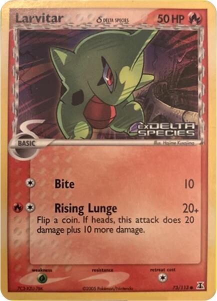 Larvitar (73/113) (Delta Species) (Stamped) [Miscellaneous Cards] Pokémon