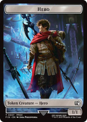Hero (0007) // Horror (0013) Double-Sided Token [FINAL FANTASY Tokens] Magic: The Gathering