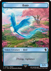 Bird // Hero (0004) Double Sided Token [FINAL FANTASY Commander Tokens] Magic: The Gathering