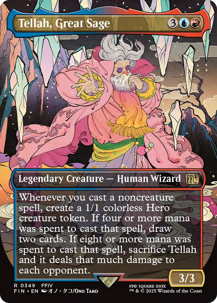 Tellah, Great Sage (Borderless) [FINAL FANTASY] Magic: The Gathering