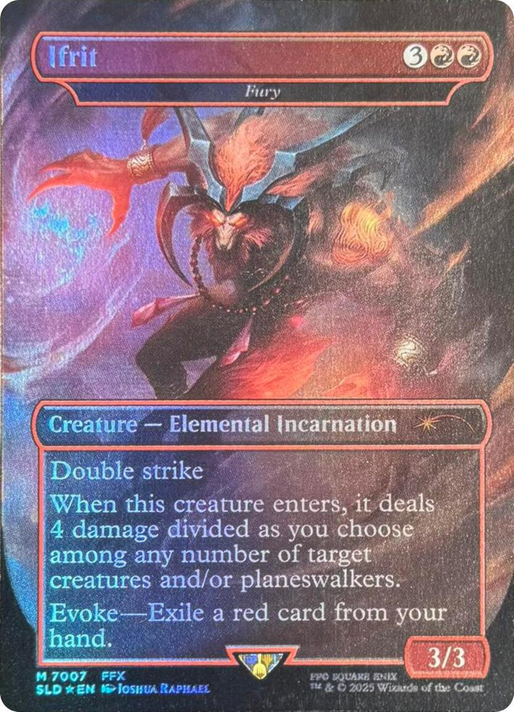 Ifrit - Fury (Rainbow Foil) [Secret Lair Drop Series] Magic: The Gathering