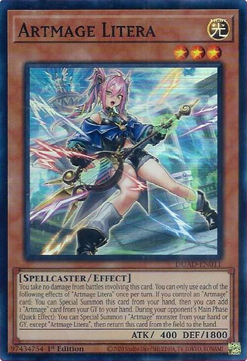 Artmage Litera [DUAD-EN011] Super Rare Yu-Gi-Oh!