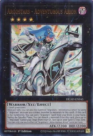 Argostars - Adventurous Arion [DUAD-EN045] Ultra Rare Yu-Gi-Oh!