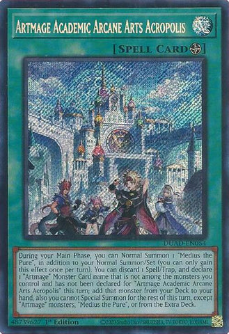 Artmage Academic Arcane Arts Acropolis [DUAD-EN054] Secret Rare Yu-Gi-Oh!