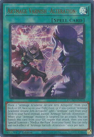 Artmage Varnish -Alteration- [DUAD-EN058] Ultra Rare Yu-Gi-Oh!