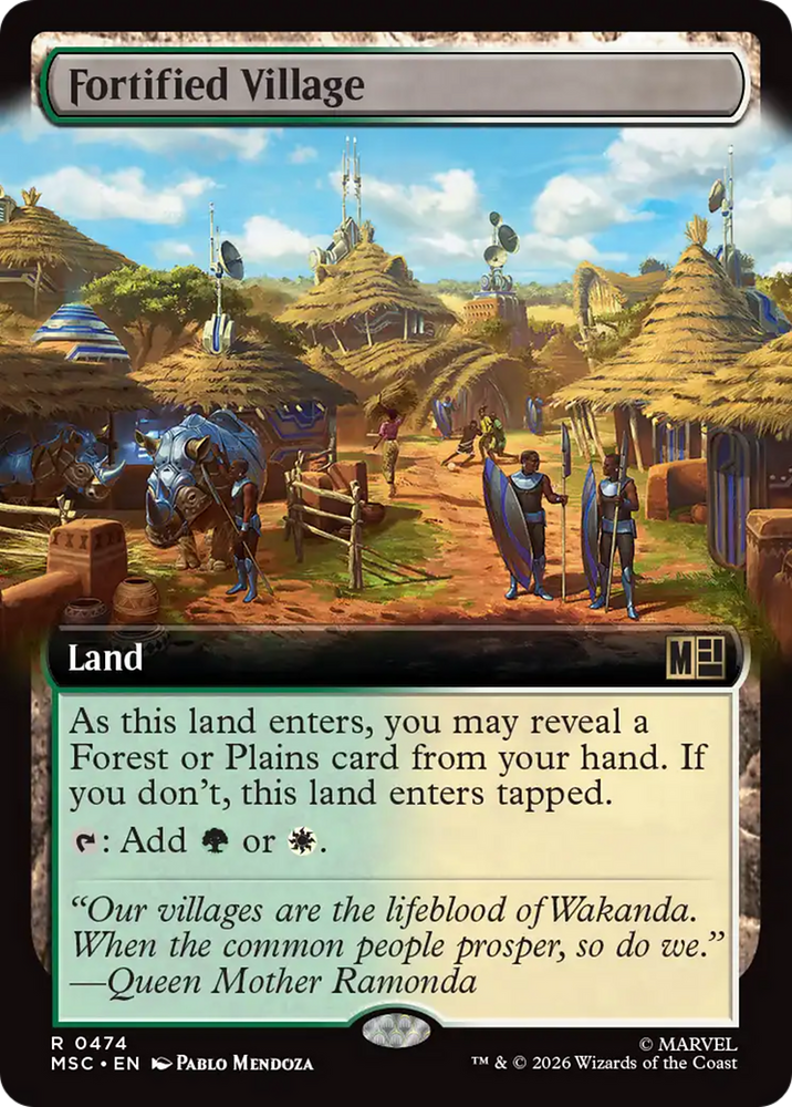 Fortified Village (Extended Art) [Marvel Super Heroes Commander] Magic: The Gathering