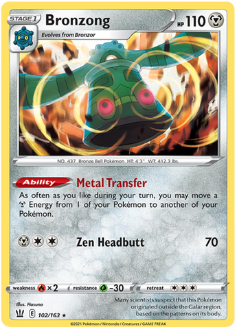 Bronzong (102/163) [Sword & Shield: Battle Styles] Pokémon