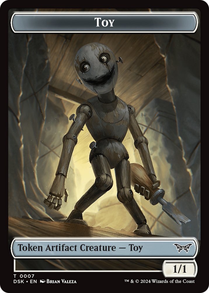 Toy // Spider Double-Sided Token [Duskmourn: House of Horror Tokens] Magic: The Gathering