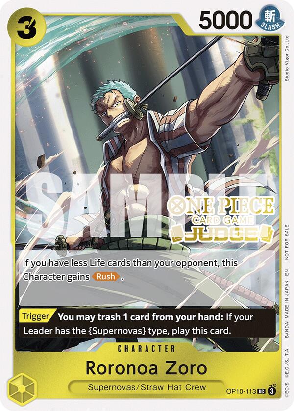Roronoa Zoro (Judge Pack Vol. 6) [One Piece Promotion Cards] Bandai