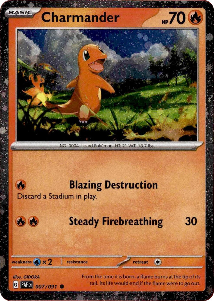 Charmander (007/091) (Cosmos Holo) [Scarlet & Violet: Paldean Fates] Pokémon