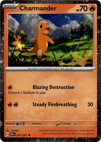 Charmander (007/091) (Cosmos Holo) [Scarlet & Violet: Paldean Fates] Pokémon