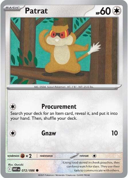 Patrat (072/086) [Scarlet & Violet: White Flare] Pokémon