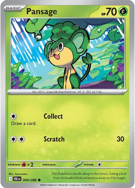 Pansage (004/086) [Scarlet & Violet: Black Bolt] Pokémon