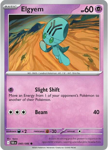 Elgyem (040/086) [Scarlet & Violet: Black Bolt] Pokémon