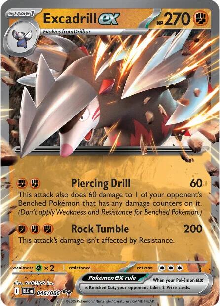 Excadrill ex (046/086) [Scarlet & Violet: Black Bolt] Pokémon