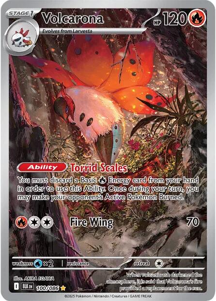 Volcarona (100/086) [Scarlet & Violet: Black Bolt] Pokémon